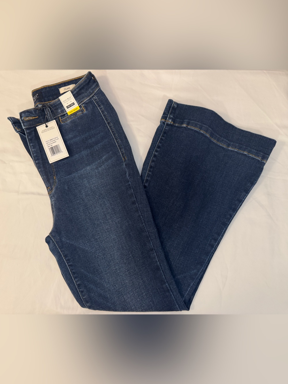 Judy Blue High Waist Trouser Flare Jeans Dark Wash Short Inseam NWT 3/26